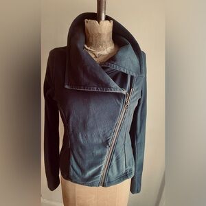 Athleta “On the Move” Asymmetrical Zip Moto Sweatshirt Jacket